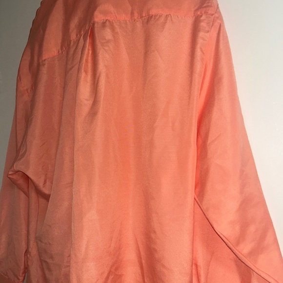 Vittorino Dress Shirt Men's Size XL 17-17 1/2 35-36 Orange Long Sleeve - Picture 11 of 11